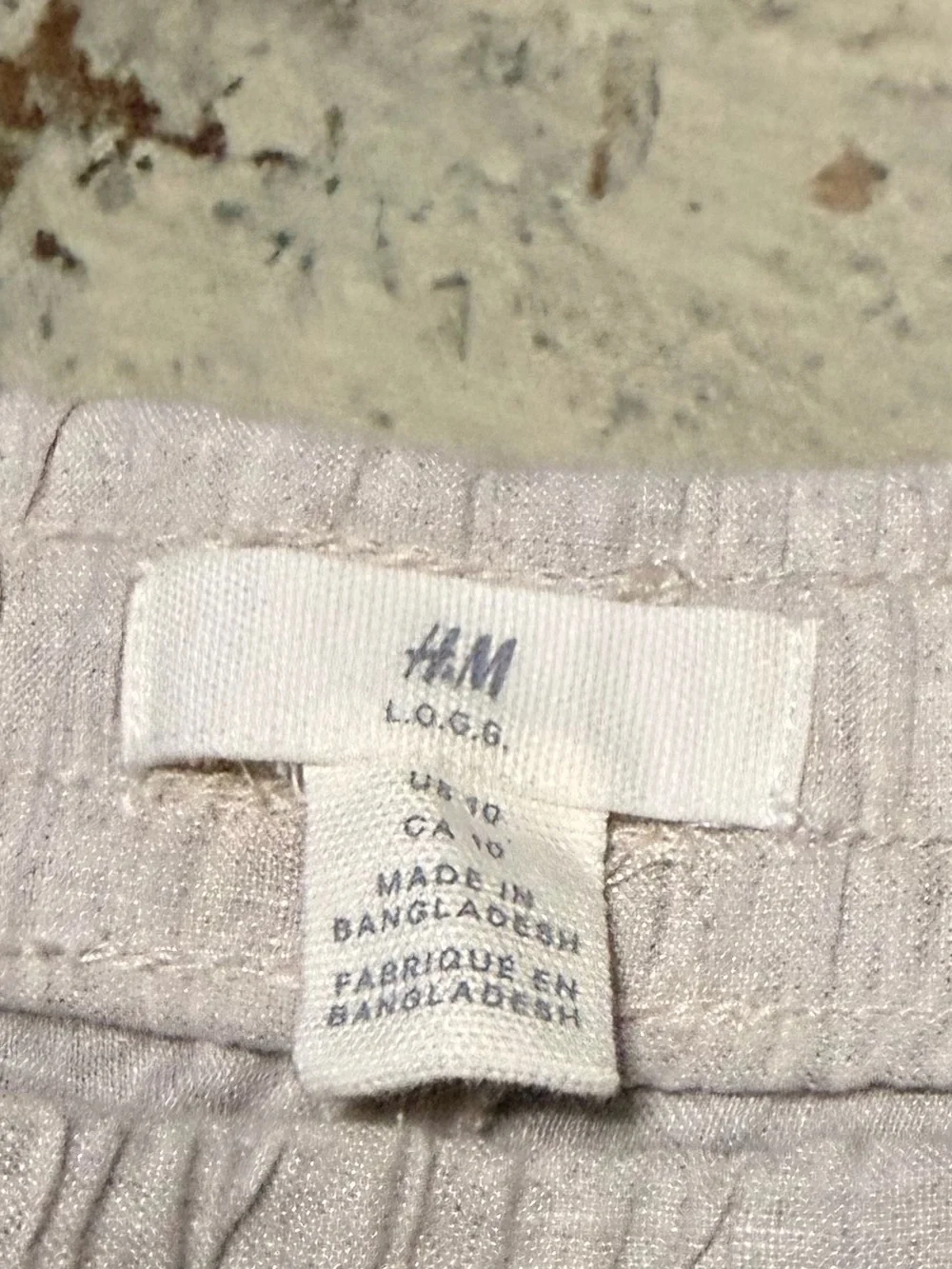 H&M Women’s Light Beige 100% Linen Chinos